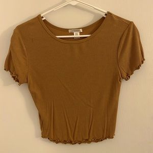 Mustard yellow crop top